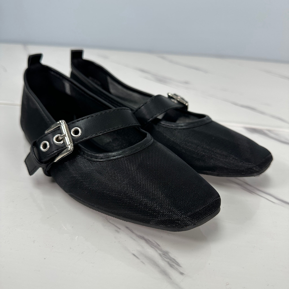 Black‎ Mesh Mary Jane Flats 7 - Picture 2 of 8